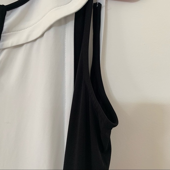 KENNETH COLE BLACK AND WHITE MAXI DRESS SIZE L - Picture 7 of 10